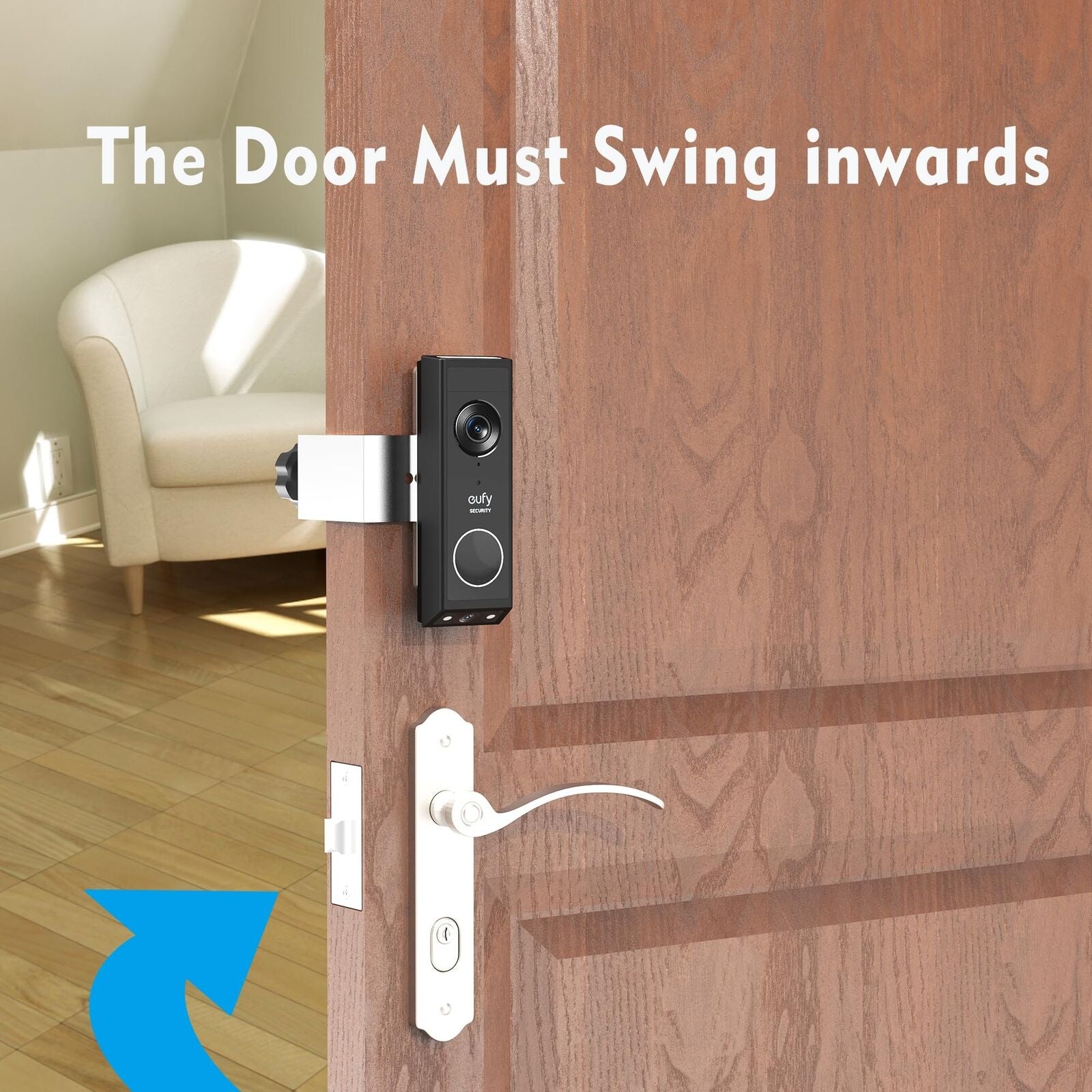 Anti-Theft Door Mount for Eufy Video Doorbell E340 Metal Mount Made of High-H...