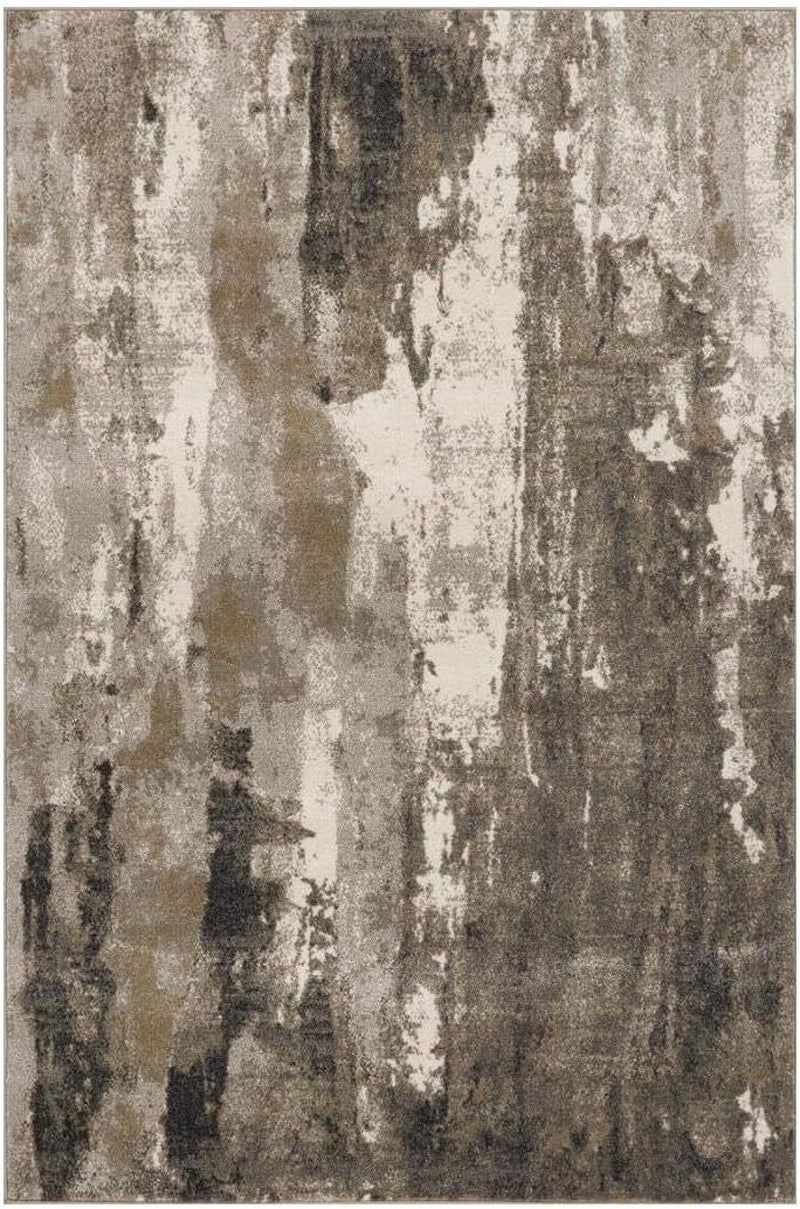 Lagos Collection Beige 8X10 Abstract Area Rug