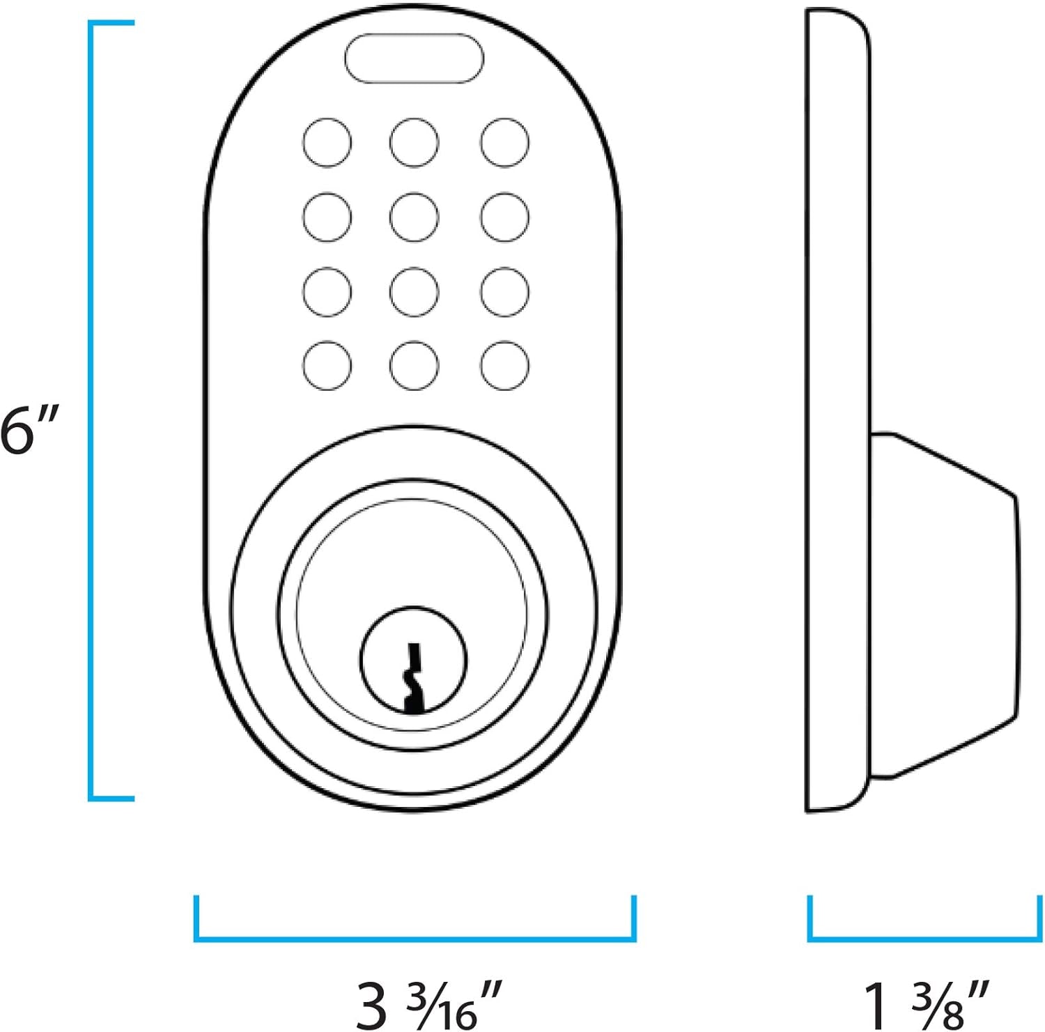 TF-02P Digital Deadbolt Door Lock with Electronic Keypad for Exterior Doors, Polished Brass