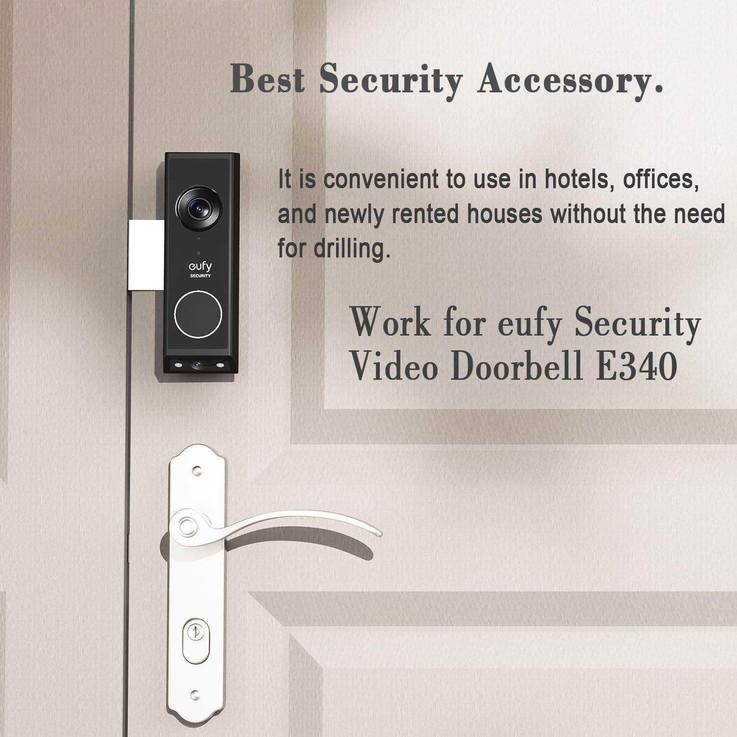 Anti-Theft Door Mount for Eufy Video Doorbell E340 Metal Mount Made of High-H...