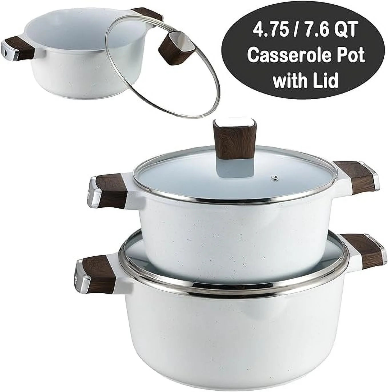 10 Piece Nonstick Granite Cookware Set, Silicone