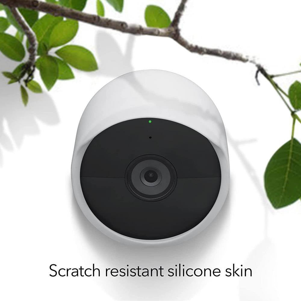 Protective Cover for Google Nest Cam (Battery) - Protective Silicone Cover for Your Camera (1-Pack/White)