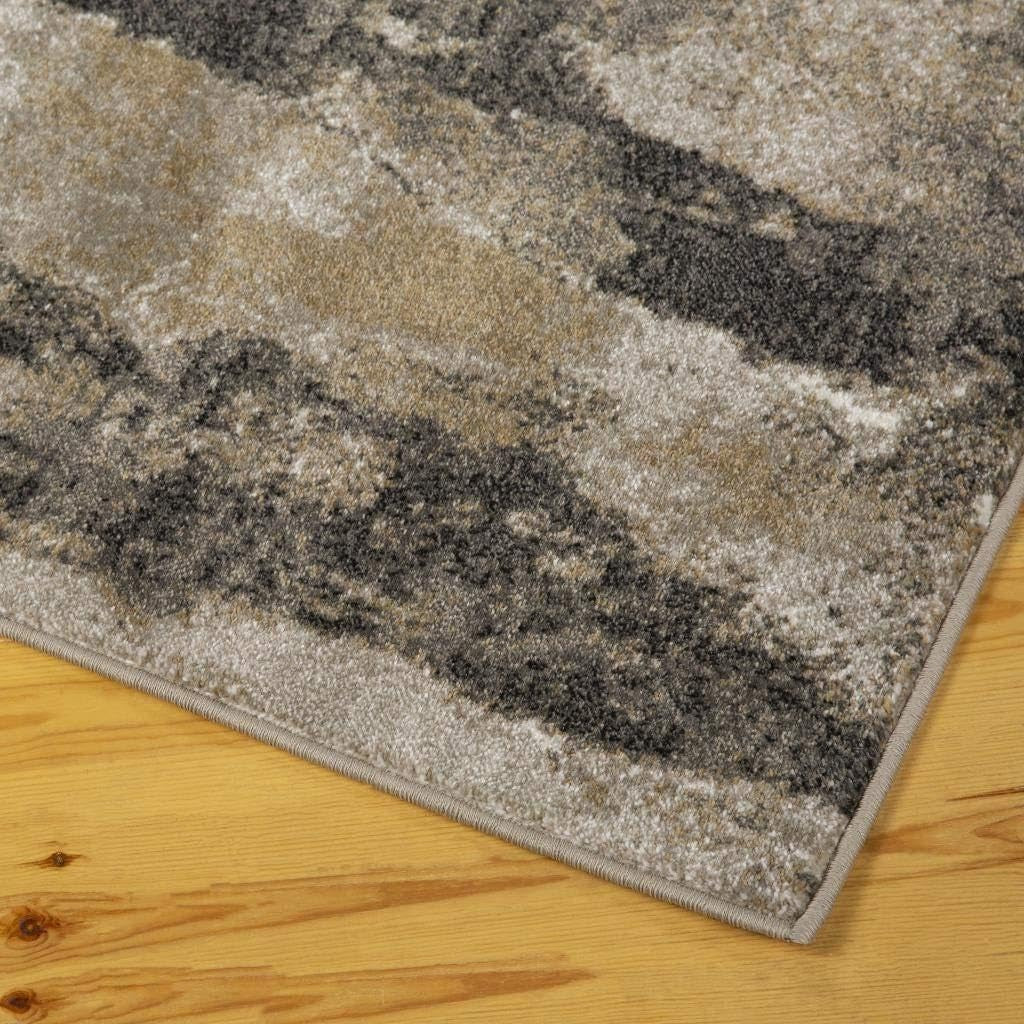 Lagos Collection Beige 8X10 Abstract Area Rug