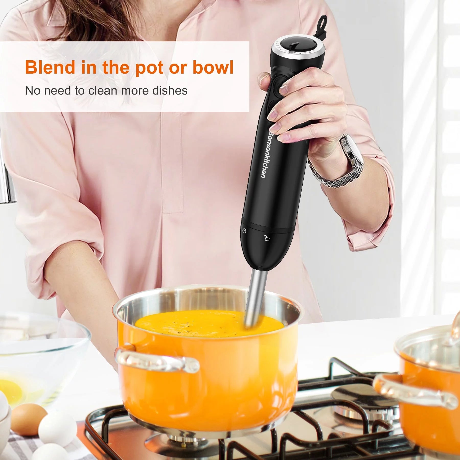 Immersion Blender, 12 Speed Hand Blender